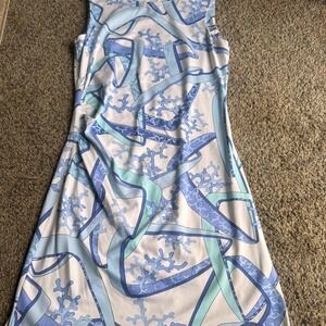 J. McLaughlin blue and white dress Size M #summerdress #boho